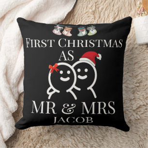 Unser erstes Weihnachten als Herr und Frau Frischv Kissen