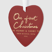 Unser erstes Weihnachten als Mama-und Ornament (Vorderseite)