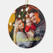 Unser erstes Weihnachten als MAMA und VATER mit Fo Keramik Ornament (Links)