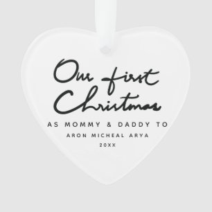 Unser erstes Weihnachten als Mama-und Vati-Chic Ornament