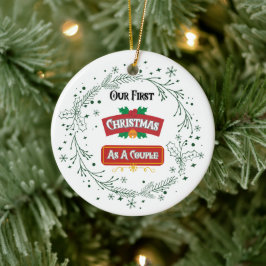 Unser erstes Weihnachten als Paar-Ornament Keramik Ornament