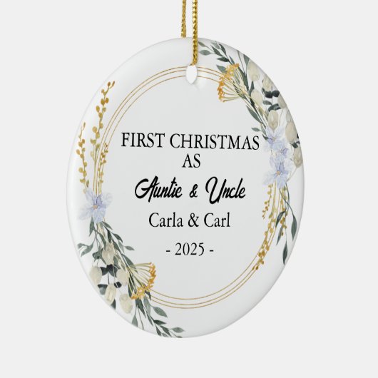 Unser erstes Weihnachten als Tante & Onkel, neue T Keramik Ornament (Rechts)