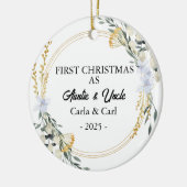 Unser erstes Weihnachten als Tante & Onkel, neue T Keramik Ornament (Links)