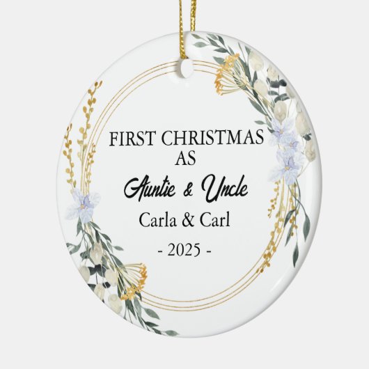 Unser erstes Weihnachten als Tante & Onkel, neue T Keramik Ornament (Links)