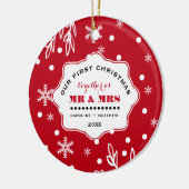 Unser erstes Weihnachten. Benutzerdefiniertes Foto Keramik Ornament (Links)