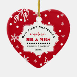 Unser erstes Weihnachten. Benutzerdefiniertes Foto Keramikornament