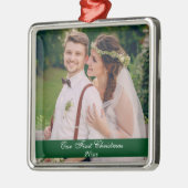 Unser erstes Weihnachten, das erstklassigen Silbernes Ornament (Links)