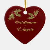 "Unser erstes Weihnachten/Ehemann und Ehefrau " Keramik Ornament (Vorne)