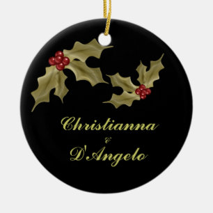 "Unser erstes Weihnachten/Ehemann und Ehefrau " Keramik Ornament