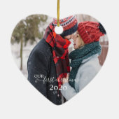 Unser erstes Weihnachten, ein paar Fotos Keramik Ornament (Hinten)