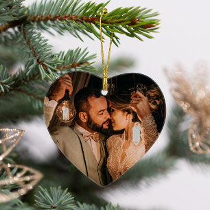 Unser erstes Weihnachten Elegante Rosen-Gold-Paar- Ornament