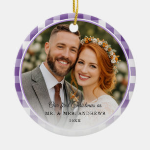 Unser erstes Weihnachten - Foto von Herrn und Frau Keramik Ornament