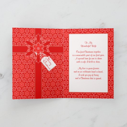 Unser erstes Weihnachten für die Ehefrau mit maßge (Innenseite)