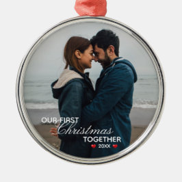 Unser erstes Weihnachten gemeinsam - Foto - Keramik Ornament