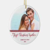 Unser erstes Weihnachten gemeinsam - Personalisier Keramik Ornament (Rechts)