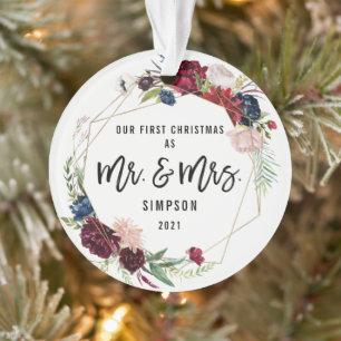 Unser erstes Weihnachten Herr & Frau Erstes geme Ornament
