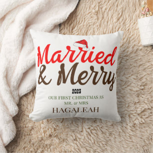 Unser erstes Weihnachten Herr und Frau Frischvermä Kissen