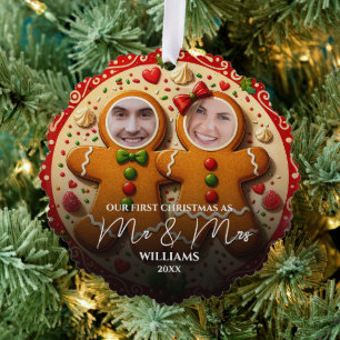 Unser erstes Weihnachten Herr und Frau lustiger Le Ornament Karte