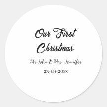 Unser erstes Weihnachten Herr und Frau Paar Name D