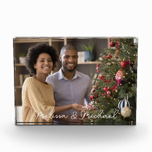 Unser erstes Weihnachten Herr und Frau Personalisi Fotoblock