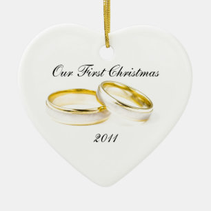 Unser erstes Weihnachten Herz-Ornament Keramik Ornament