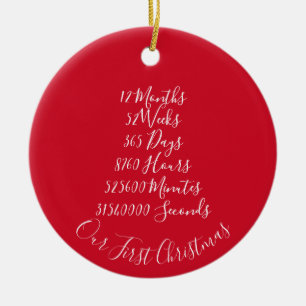 Unser erstes Weihnachten Hochzeitstag 1 Jahr Keramik Ornament