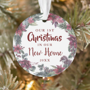Unser erstes Weihnachten im neuen Zuhause Floral-W Ornament