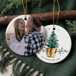 Unser erstes Weihnachten im neuen Zuhause Personal Keramik Ornament