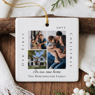 Unser erstes Weihnachten im neuen Zuhause Personal Keramikornament