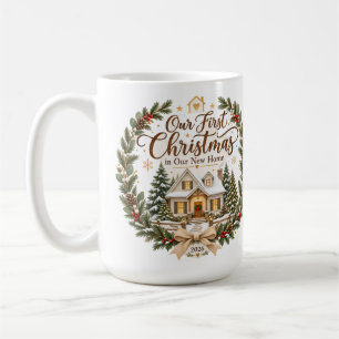 Unser erstes Weihnachten in unserem neuen Zuhause  Kaffeetasse
