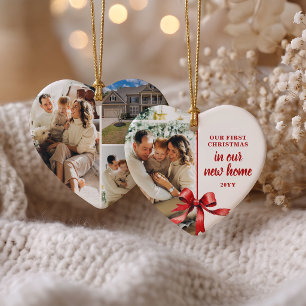 Unser erstes Weihnachten in unserem neuen Zuhause Keramik Ornament