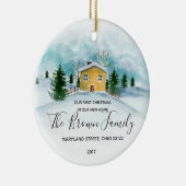 Unser erstes Weihnachten in unserem neuen Zuhause Keramikornament (Rechts)