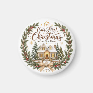 Unser erstes Weihnachten in unserem neuen Zuhause Magnet