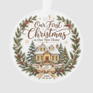 Unser erstes Weihnachten in unserem neuen Zuhause Ornament