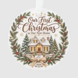 Unser erstes Weihnachten in unserem neuen Zuhause Ornament