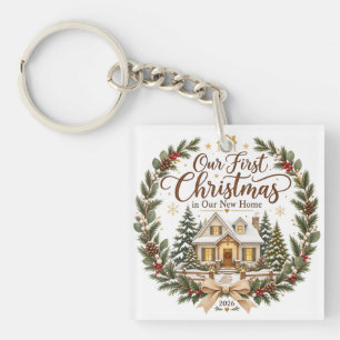 Unser erstes Weihnachten in unserem neuen Zuhause Schlüsselanhänger