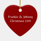 Unser erstes Weihnachten - künstlerischer Keramikornament (Hinten)