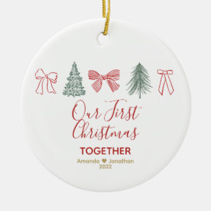Unser erstes Weihnachten Minimalistischer Bogen &  Keramik Ornament