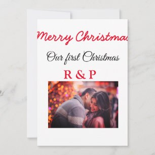 Unser erstes Weihnachten Name Foto Hochzeit verlob
