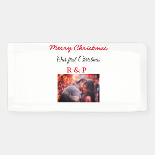 Unser erstes Weihnachten Name Foto Hochzeit verlob Banner