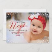 Unser erstes Weihnachten Red Foto Overlay Babys zu (Vorderseite)