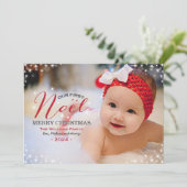 Unser erstes Weihnachten Red Foto Overlay Babys zu (Stehend Vorderseite)