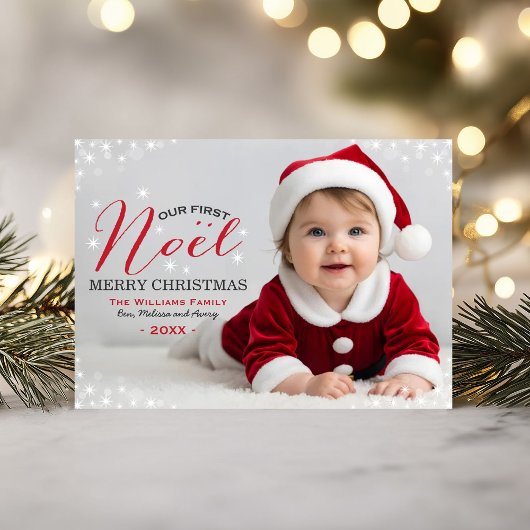 Unser erstes Weihnachten Red Foto Overlay Babys zu