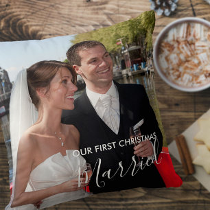 Unser erstes Weihnachten verheiratet Benutzerdefin Kissen