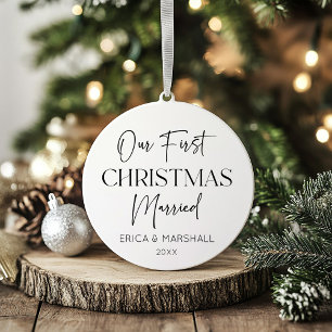 Unser erstes Weihnachten verheiratet benutzerdefin Ornament