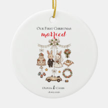 Unser erstes Weihnachten verheiratet Frischvermähl
