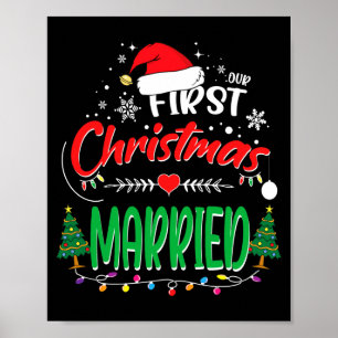 Unser erstes Weihnachten verheiratet Frischvermähl Poster