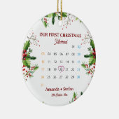 Unser erstes Weihnachten verheiratet Geschenk-Kale Keramik Ornament (Rechts)