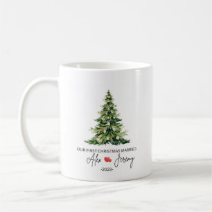Unser erstes Weihnachten verheirateter Becher Kaffeetasse
