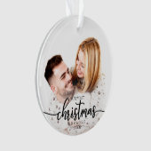 Unser erstes Weihnachten Verlobt Einfaches elegant Ornament (Vorderseite)